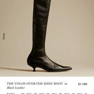 KHAITE THE VOLOS OVER-THE-KNEE BOOT in Black Leather (Fall 2021 Collection)